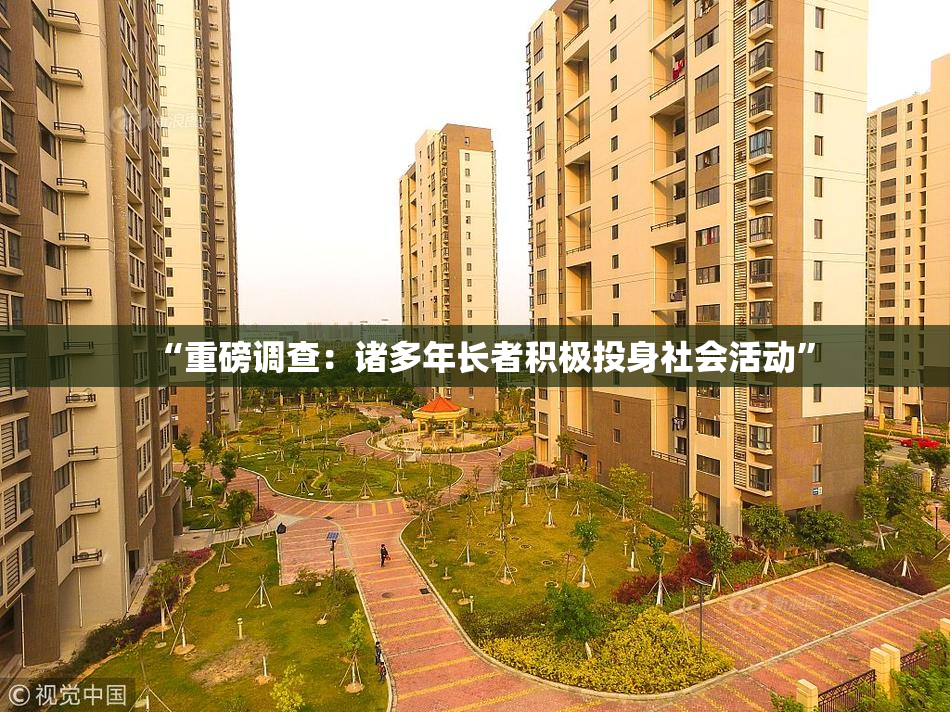 “重磅调查：诸多年长者积极投身社会活动”