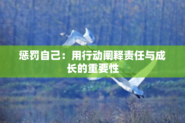 惩罚自己：用行动阐释责任与成长的重要性