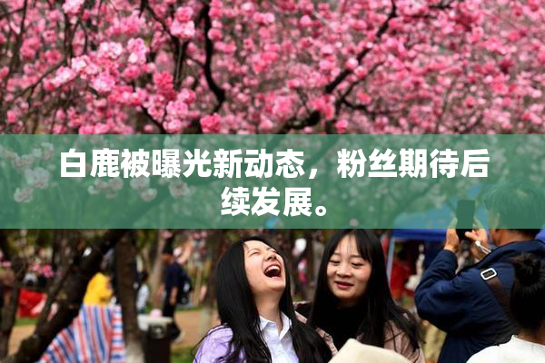 白鹿被曝光新动态，粉丝期待后续发展。