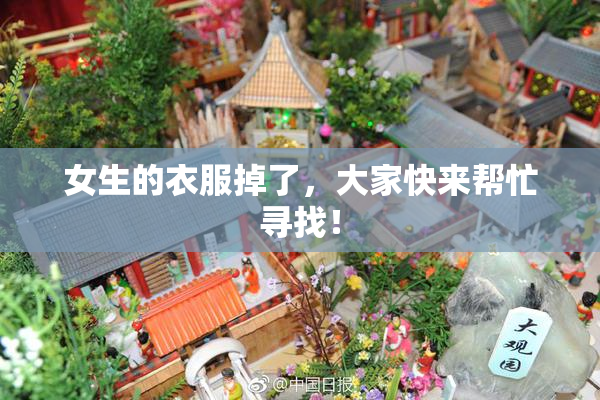 女生的衣服掉了，大家快来帮忙寻找！