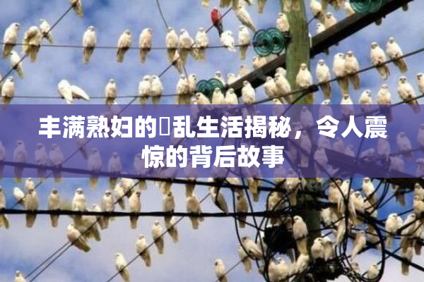 丰满熟妇的婬乱生活揭秘，令人震惊的背后故事