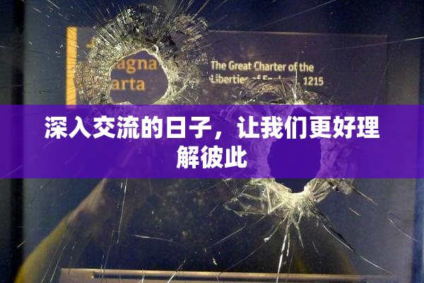 深入交流的日子，让我们更好理解彼此