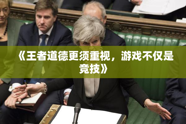 《王者道德更须重视，游戏不仅是竞技》