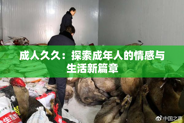 成人久久：探索成年人的情感与生活新篇章