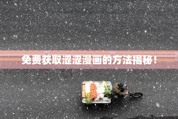 免费获取涩涩漫画的方法揭秘！