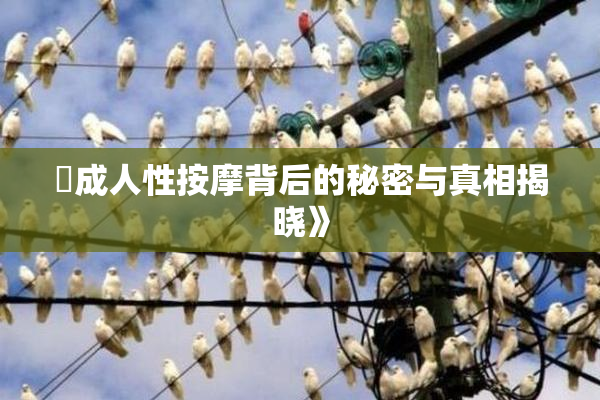 巜成人性按摩背后的秘密与真相揭晓》