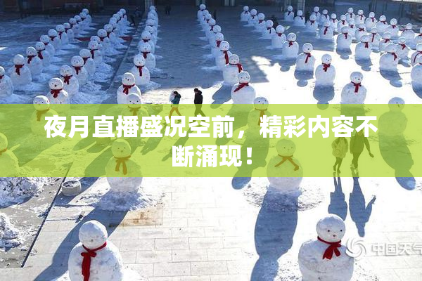 夜月直播盛况空前，精彩内容不断涌现！
