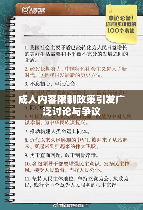 成人内容限制政策引发广泛讨论与争议