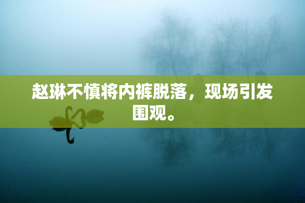 赵琳不慎将内裤脱落，现场引发围观。
