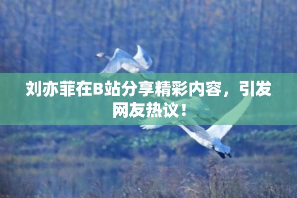 刘亦菲在B站分享精彩内容，引发网友热议！