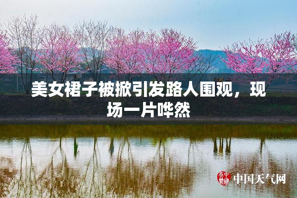 美女裙子被掀引发路人围观，现场一片哗然