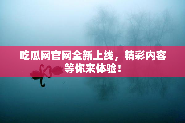吃瓜网官网全新上线，精彩内容等你来体验！