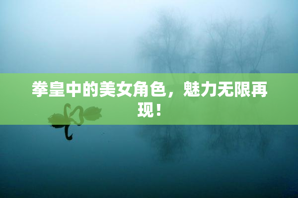 拳皇中的美女角色，魅力无限再现！