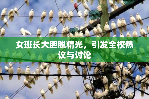 女班长大胆脱精光，引发全校热议与讨论