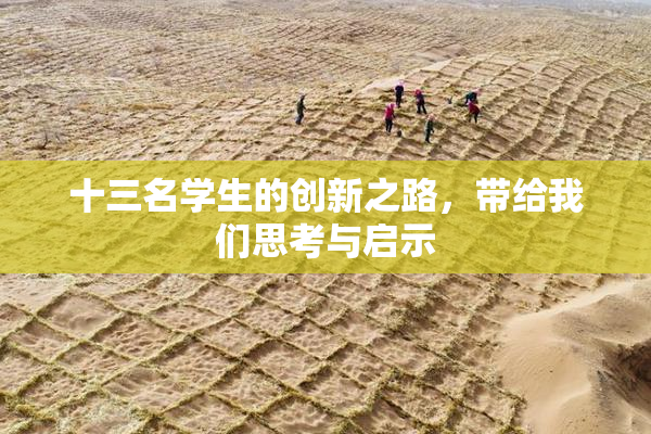 十三名学生的创新之路，带给我们思考与启示