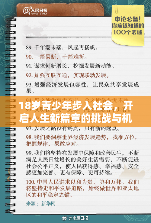 18岁青少年步入社会，开启人生新篇章的挑战与机遇。