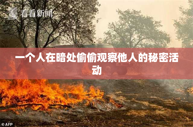 一个人在暗处偷偷观察他人的秘密活动