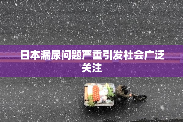日本漏尿问题严重引发社会广泛关注