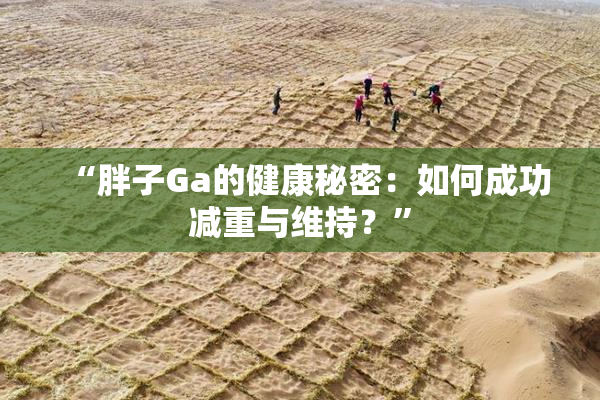 “胖子Ga的健康秘密：如何成功减重与维持？”