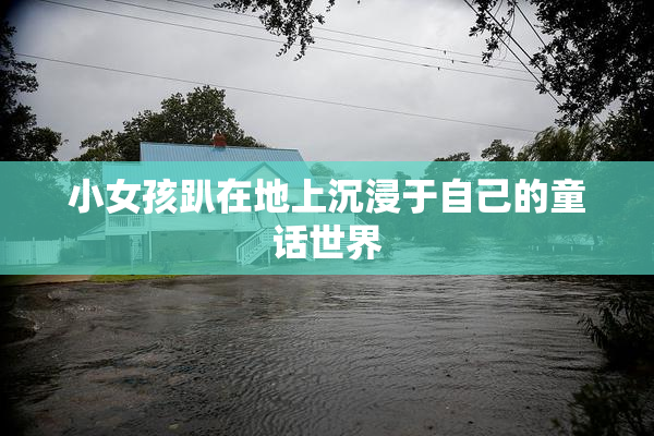 小女孩趴在地上沉浸于自己的童话世界