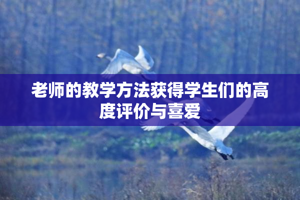 老师的教学方法获得学生们的高度评价与喜爱