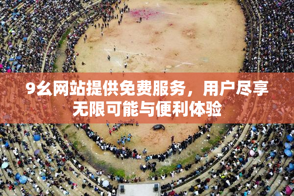 9幺网站提供免费服务，用户尽享无限可能与便利体验