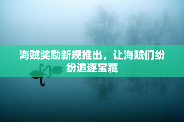 海贼奖励新规推出，让海贼们纷纷追逐宝藏