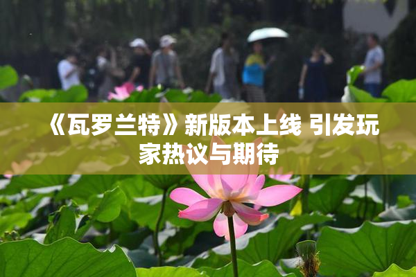 《瓦罗兰特》新版本上线 引发玩家热议与期待