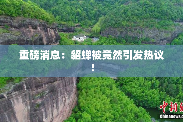重磅消息：貂蝉被竟然引发热议！