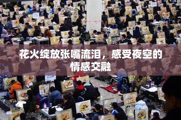 花火绽放张嘴流泪，感受夜空的情感交融