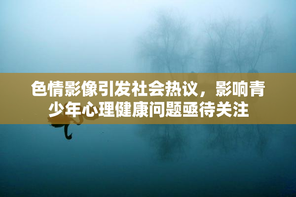 色情影像引发社会热议，影响青少年心理健康问题亟待关注