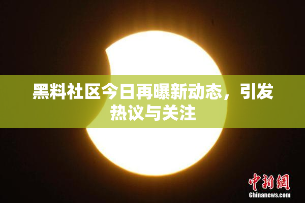 黑料社区今日再曝新动态，引发热议与关注