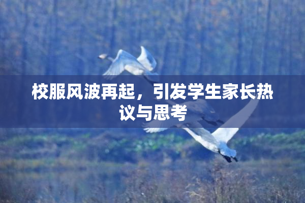 校服风波再起，引发学生家长热议与思考