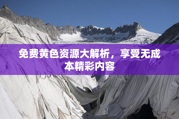 免费黄色资源大解析，享受无成本精彩内容