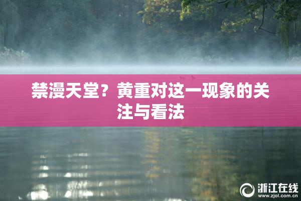 禁漫天堂？黄重对这一现象的关注与看法