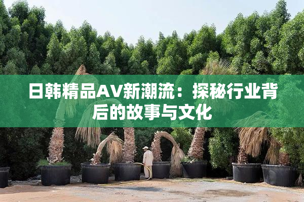 日韩精品AV新潮流：探秘行业背后的故事与文化