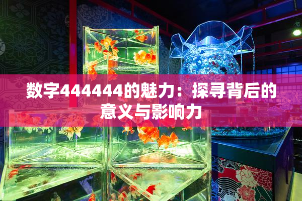 数字444444的魅力：探寻背后的意义与影响力