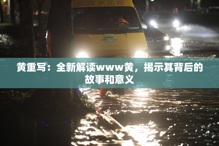 黄重写：全新解读www黄，揭示其背后的故事和意义