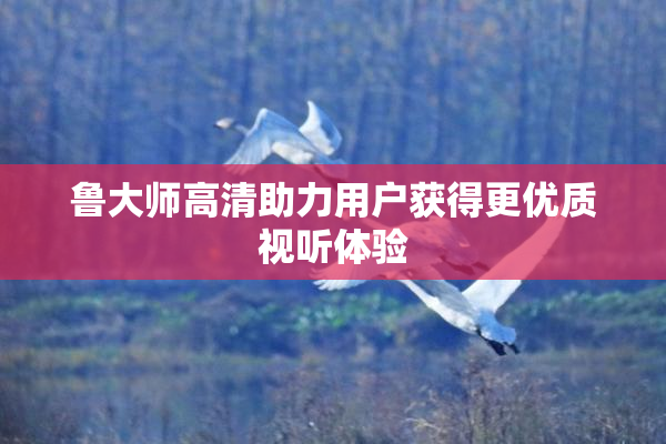 鲁大师高清助力用户获得更优质视听体验