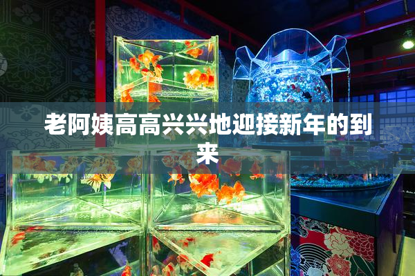 老阿姨高高兴兴地迎接新年的到来