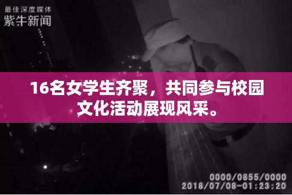 16名女学生齐聚，共同参与校园文化活动展现风采。