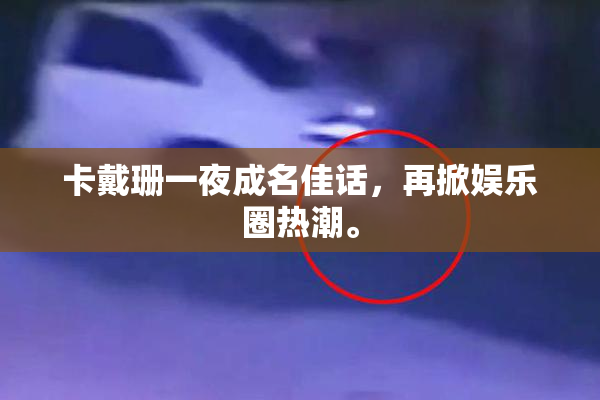 卡戴珊一夜成名佳话，再掀娱乐圈热潮。