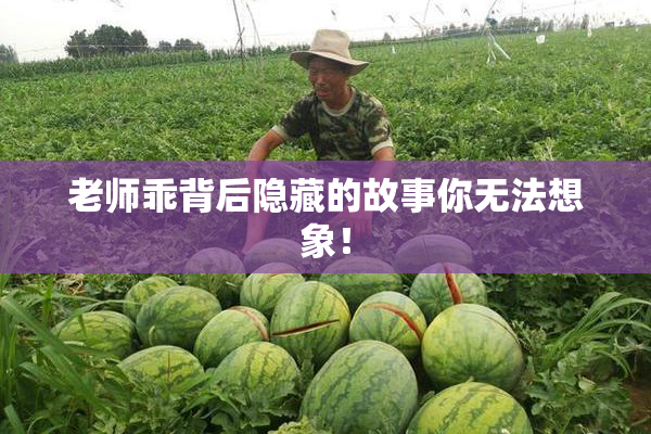 老师乖背后隐藏的故事你无法想象！