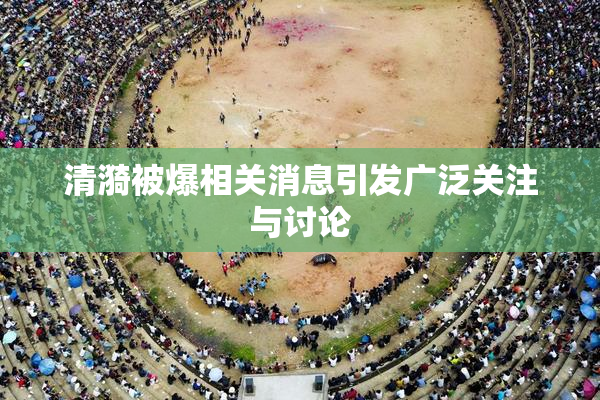 清漪被爆相关消息引发广泛关注与讨论
