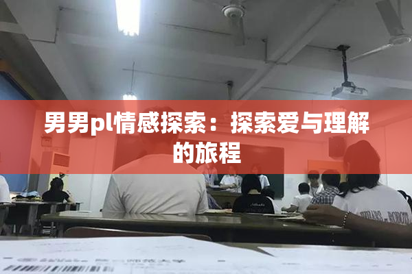 男男pl情感探索：探索爱与理解的旅程