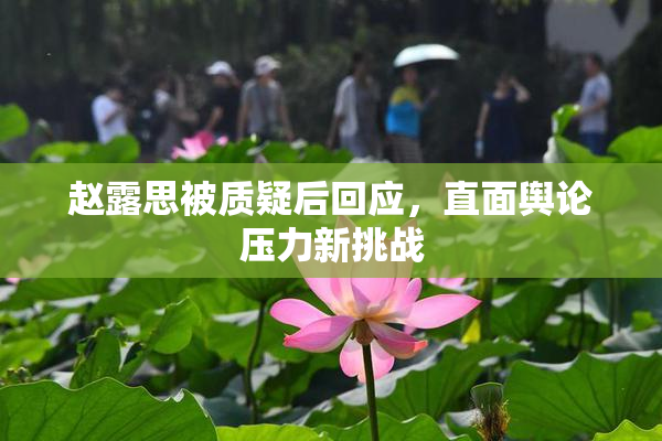 赵露思被质疑后回应，直面舆论压力新挑战