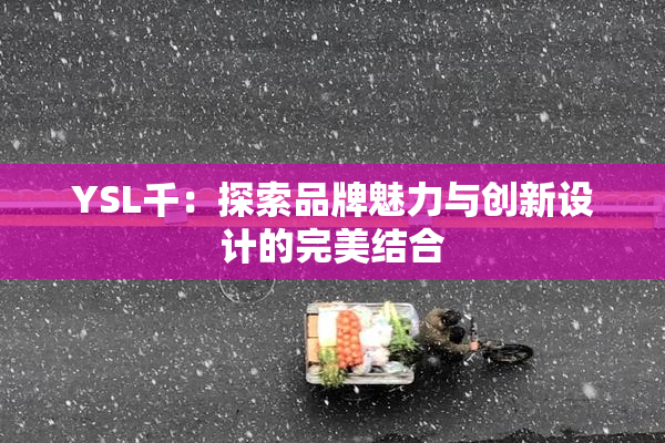 YSL千：探索品牌魅力与创新设计的完美结合