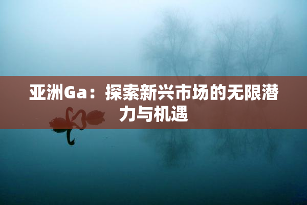 亚洲Ga：探索新兴市场的无限潜力与机遇